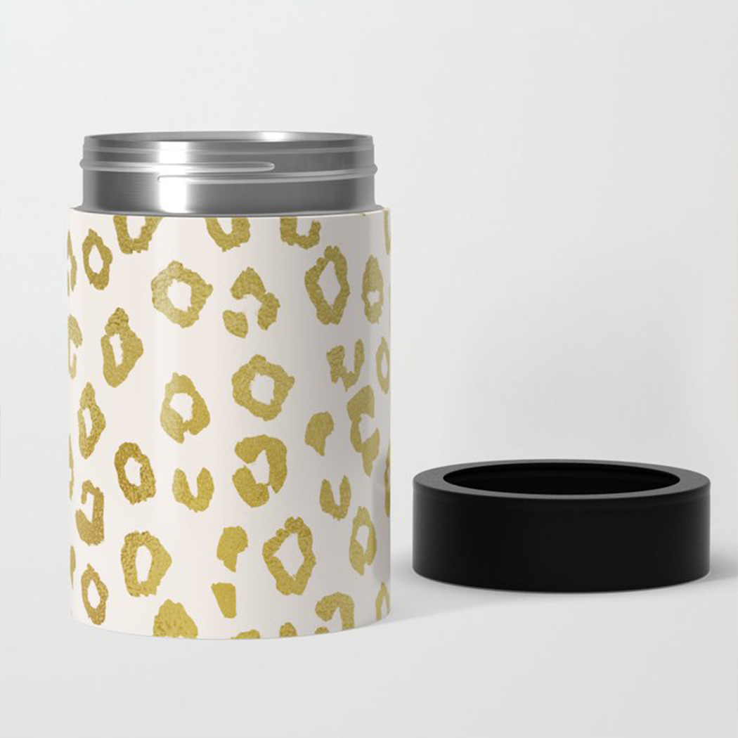 Gold Leopard Can Cooler/Koozie