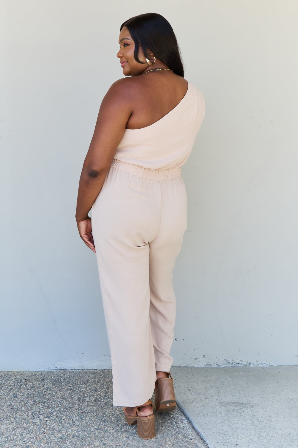 Follow Your Path Full Size One Shoulder Jumpsuit