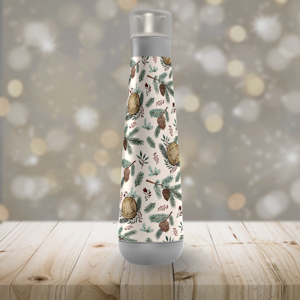 Winter Branches, Berries & Pine Cones Peristyle Water Bottle