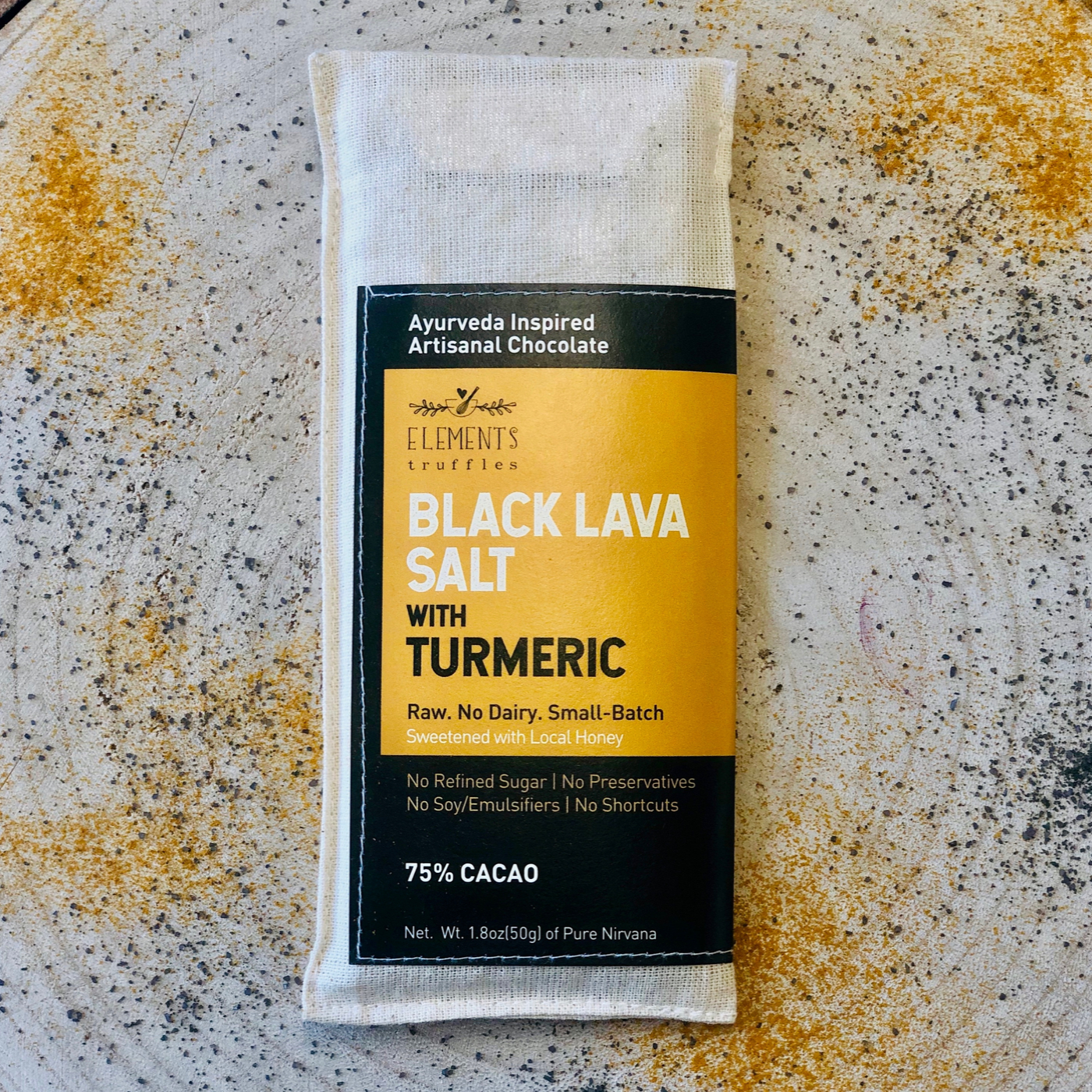 Black Lava Salt with Turmeric Chocolate Bar - Pack of 3