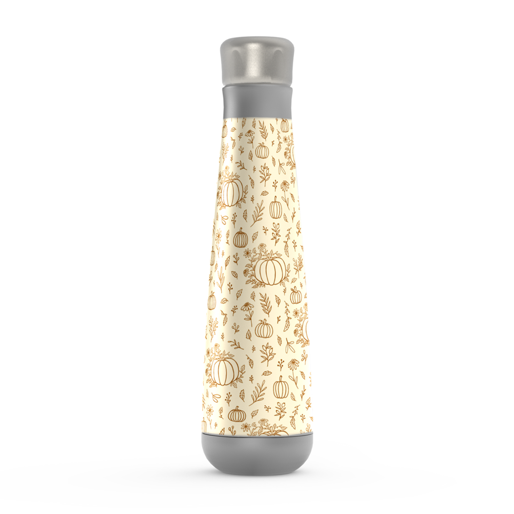 Floral Ink Pumpkin Peristyle Water Bottle