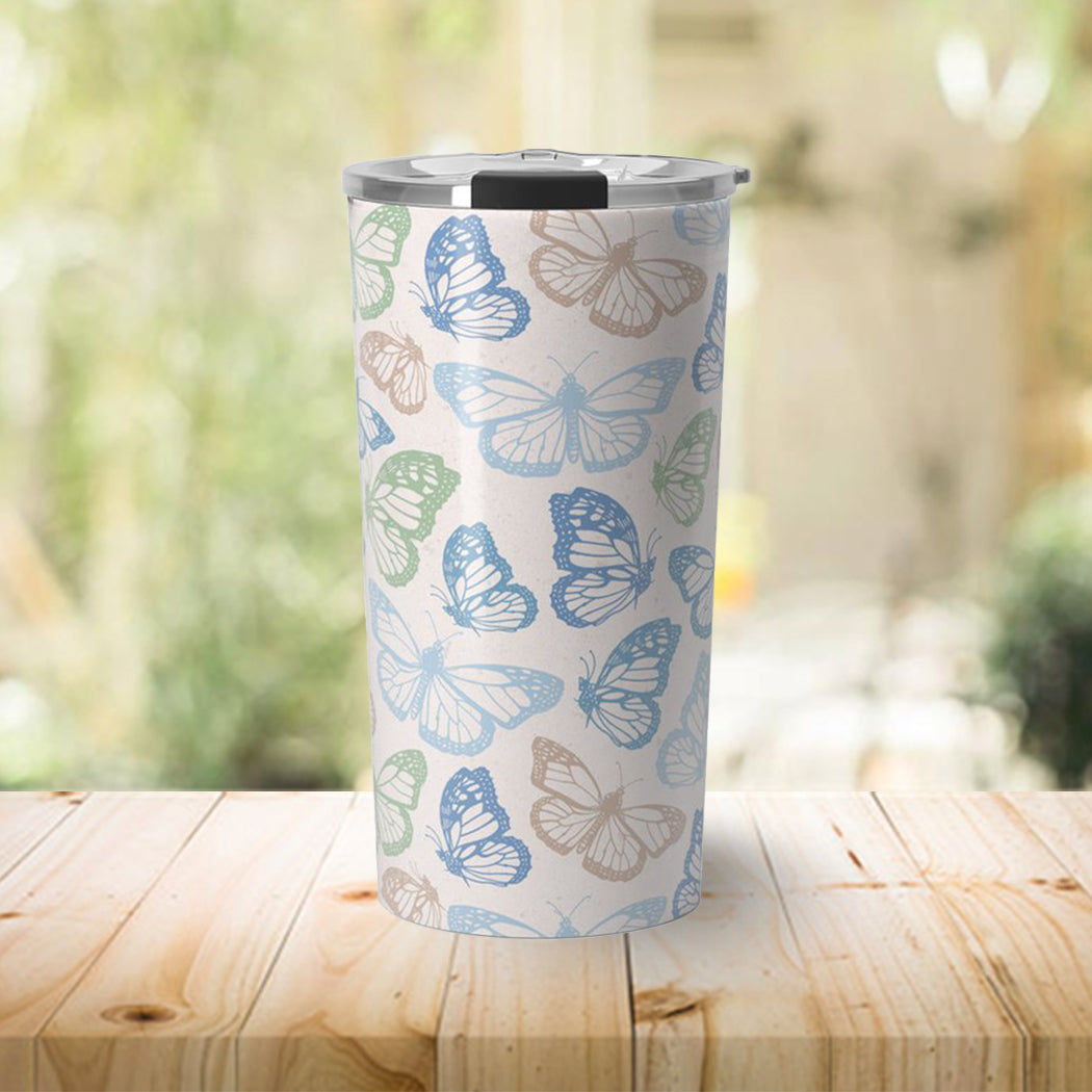 Blue Butterfly Travel Coffee Mug