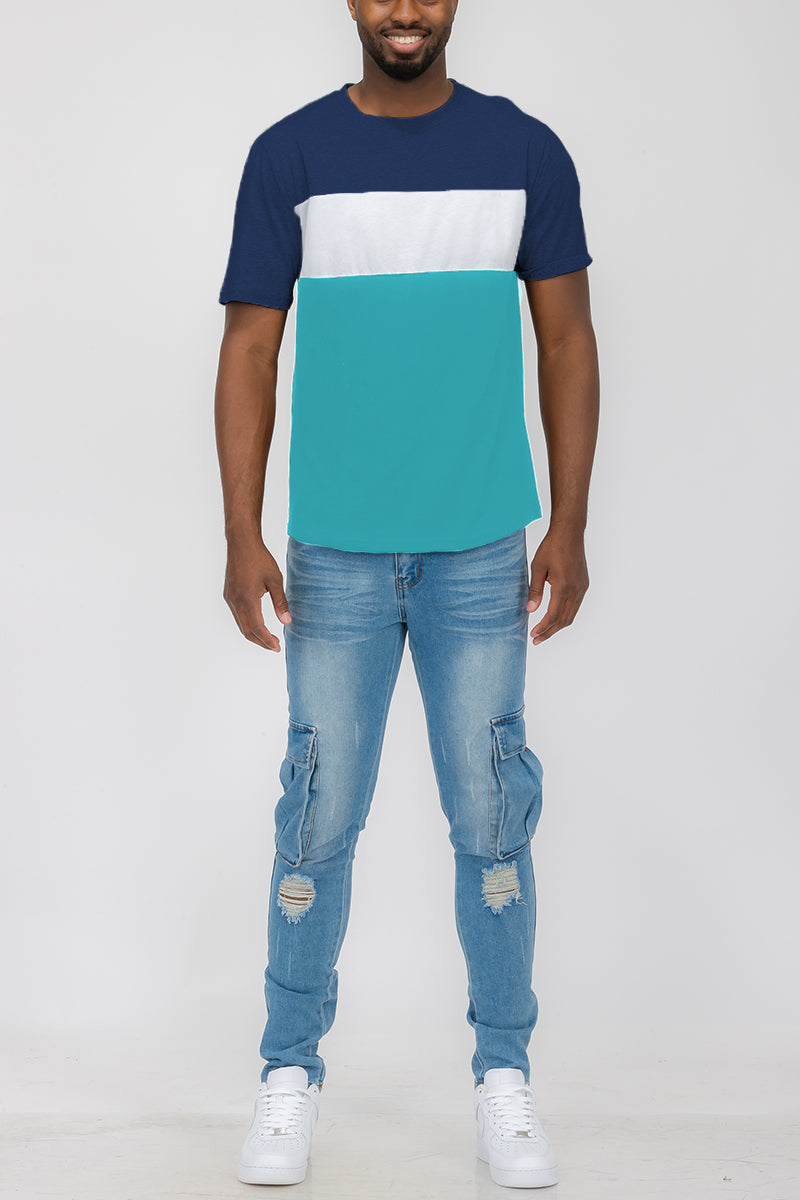 TRI COLOR BLOCK TSHIRT