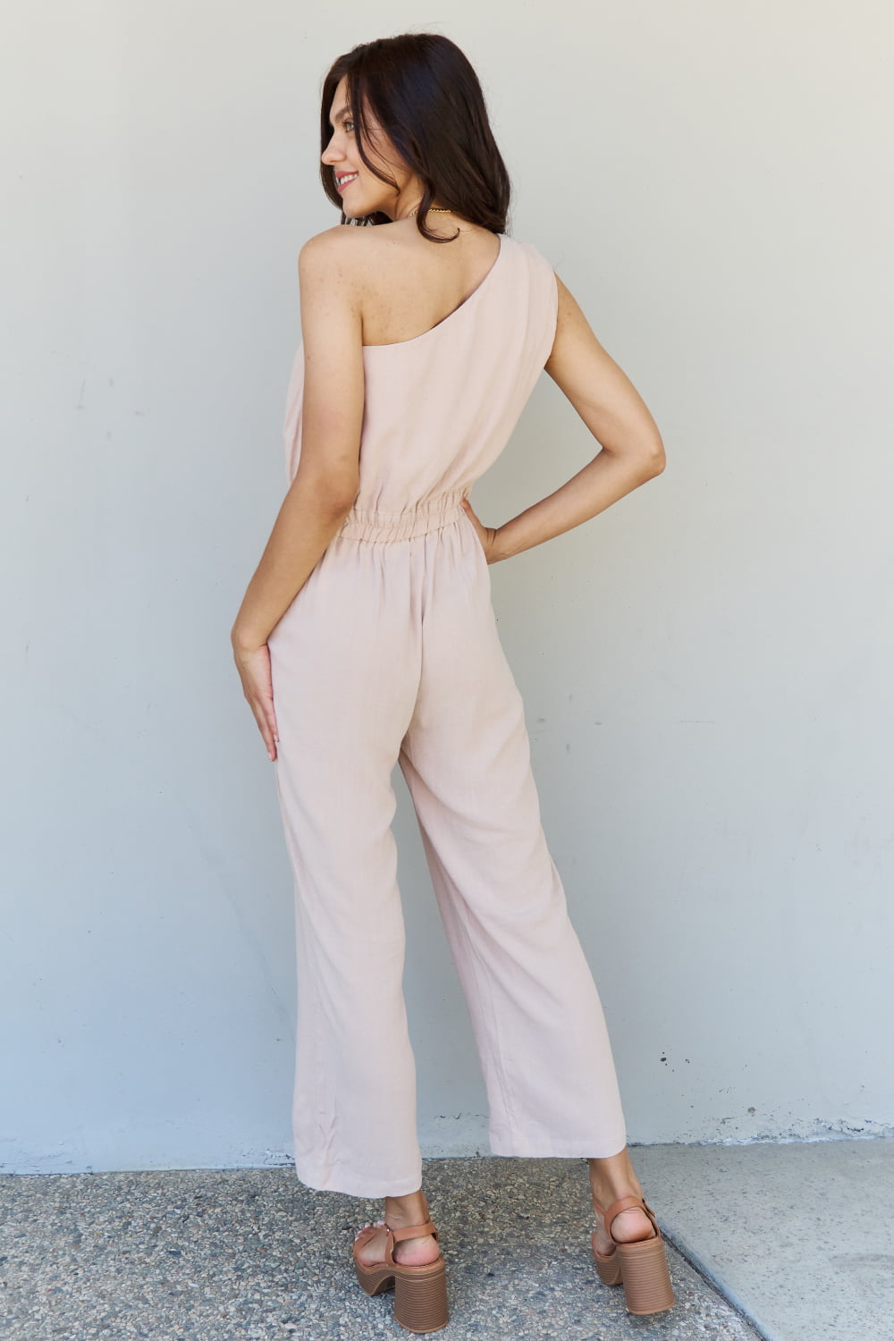 Follow Your Path Full Size One Shoulder Jumpsuit