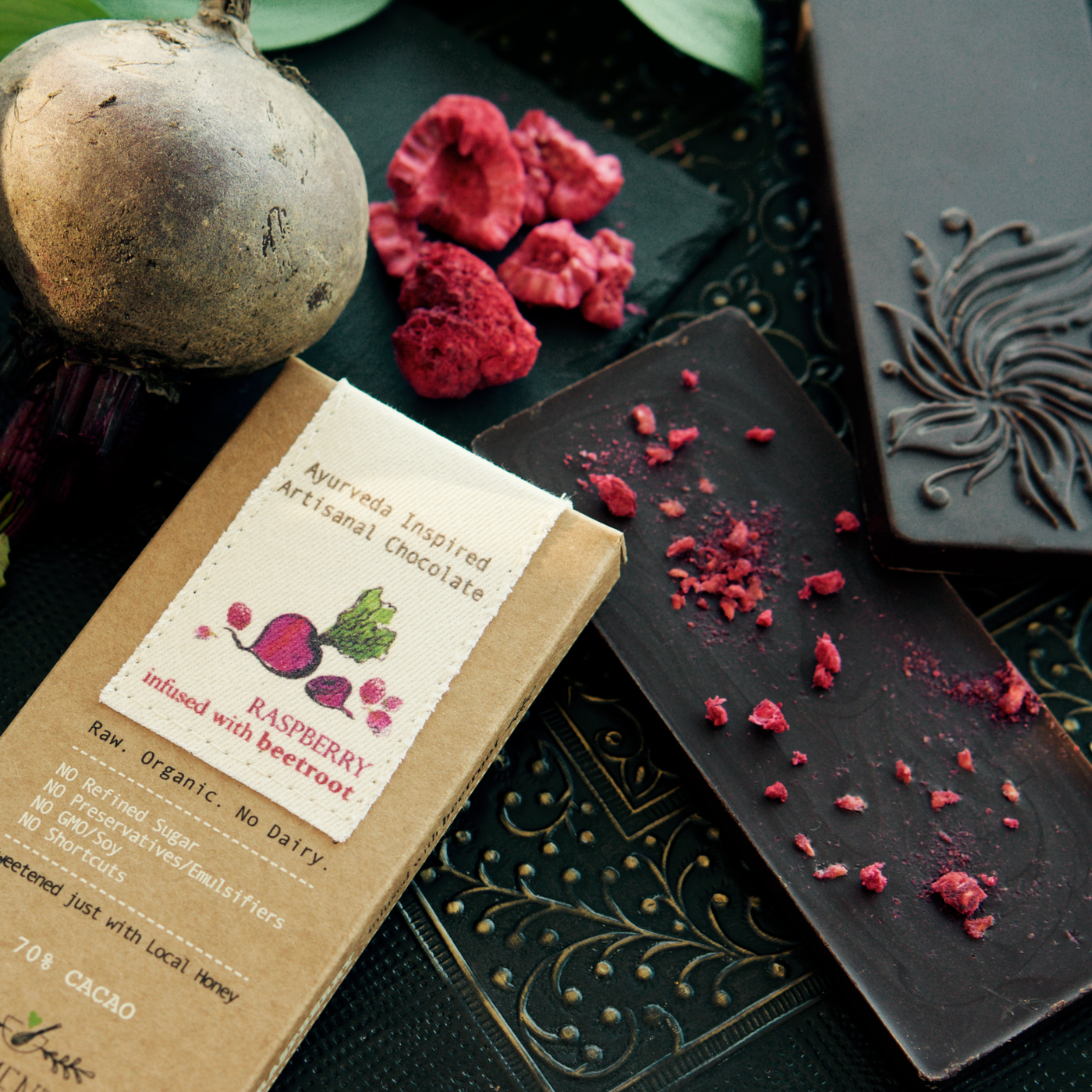 Raspberry with Beetroot Chocolate Bar - Pack of 3