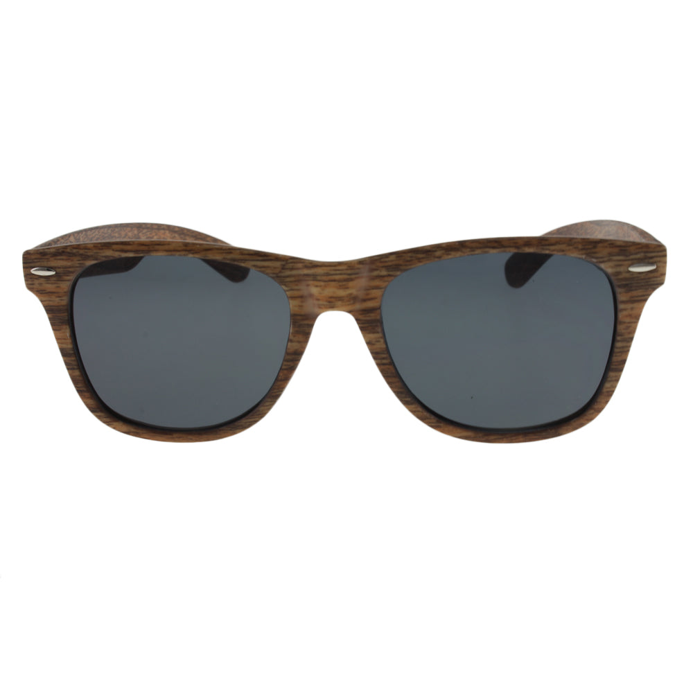 MQ Lafayette Sunglasses in Faux Oakwood / Smoke