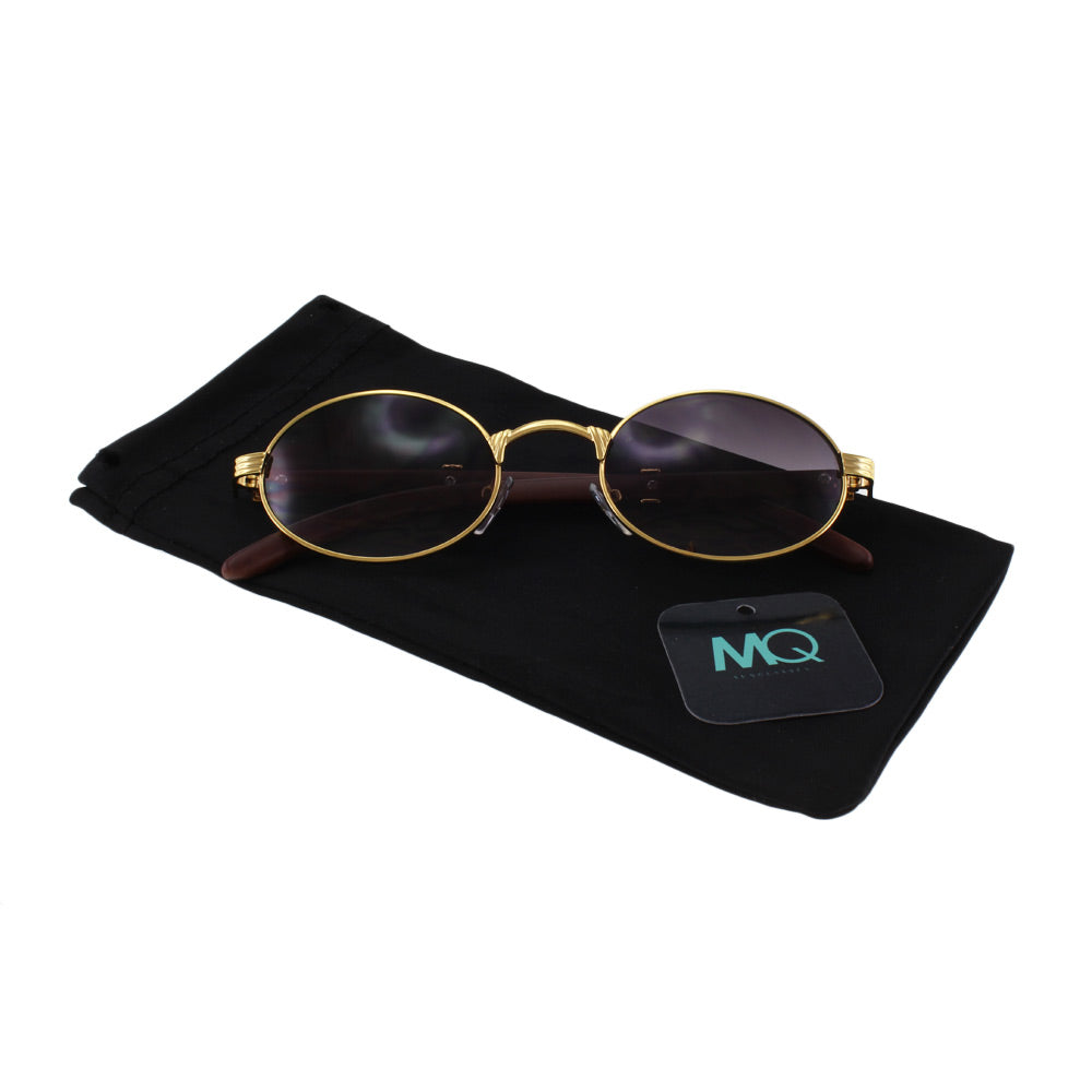 MQ Huncho Sunglasses in Gold / Smoke