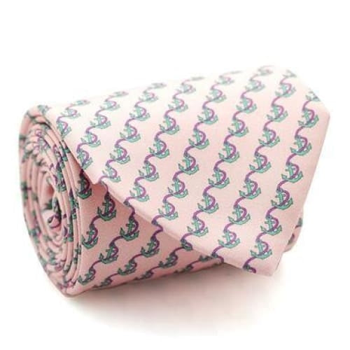 Davidoff Neckties For Men Hand Made Italian Silk Neck Tie - Pink Rose