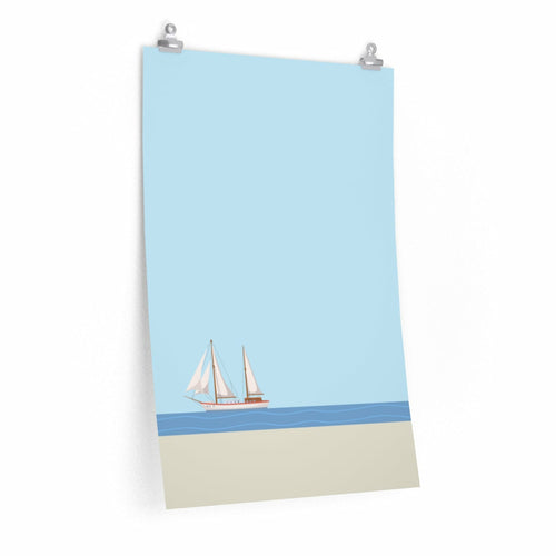 Sail Boat in the Ocean Poster