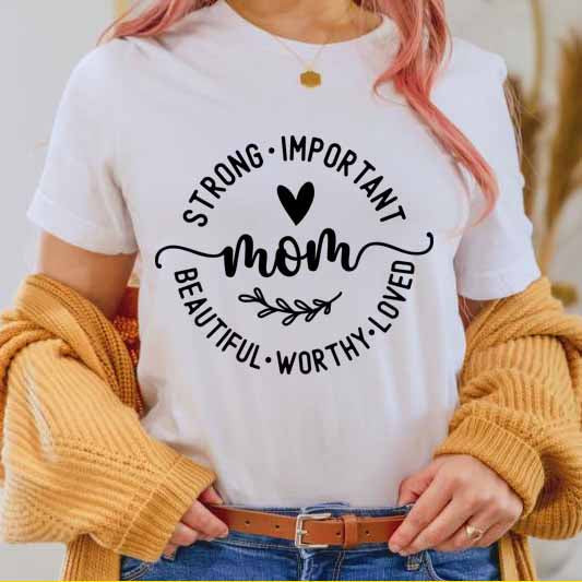 Printed Letter Mother's Day Graphic Tee