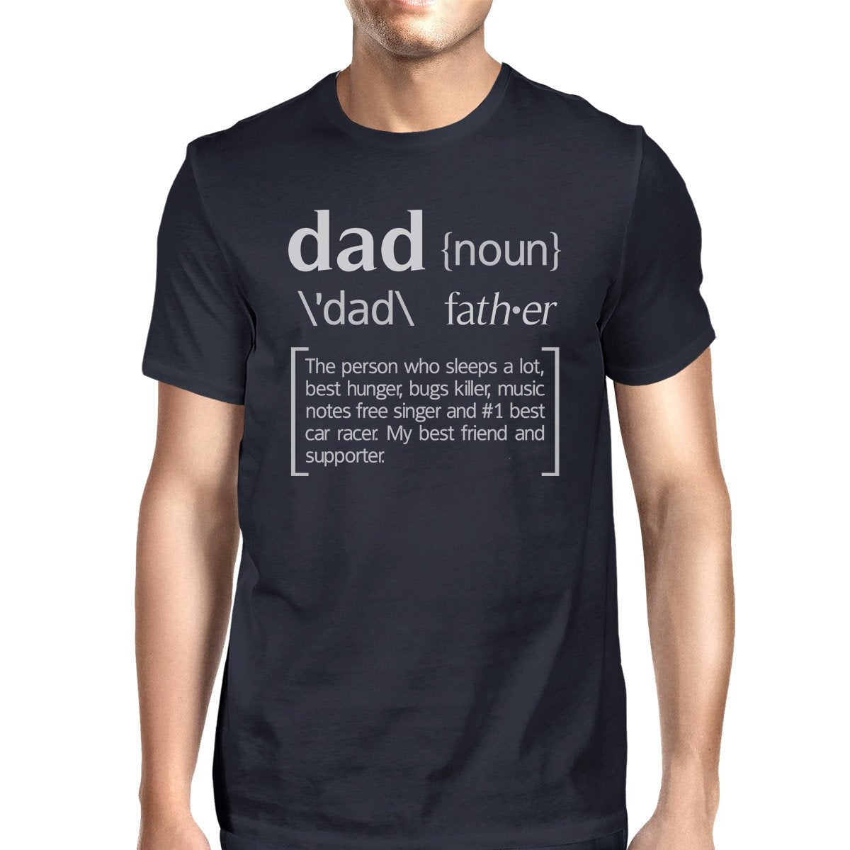 Dad Noun Navy Graphic T-shirt For Men Unique Dad