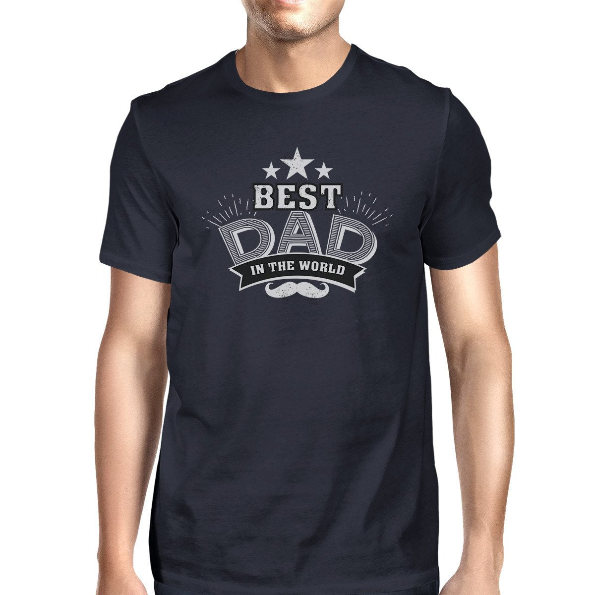 Best Dad In The World Mens Navy T-Shirt Vintage