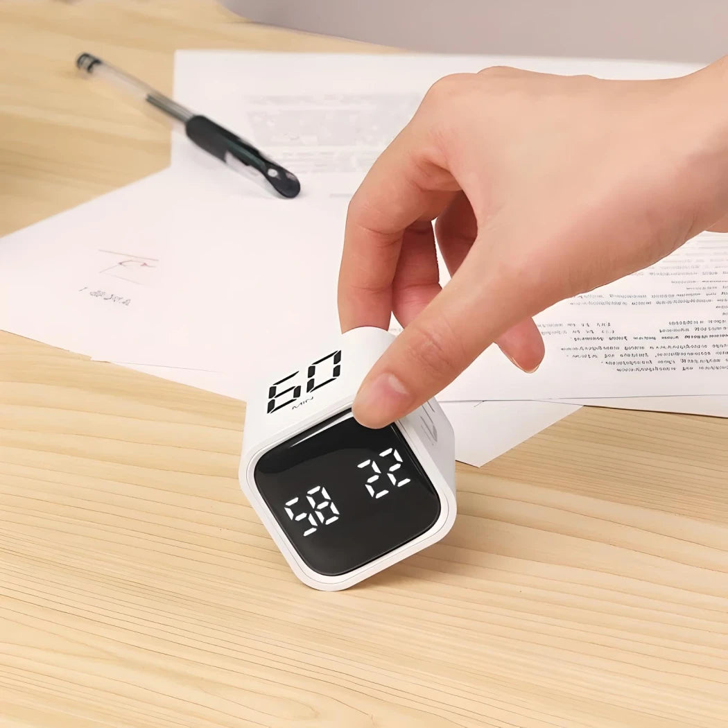 Productivity Cube Timer with Gravity Sensor and LED Display