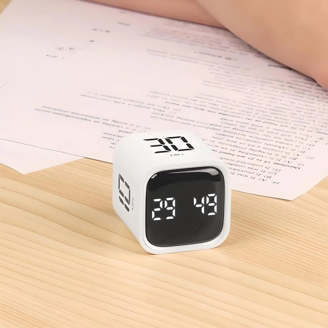 Productivity Cube Timer with Gravity Sensor and LED Display