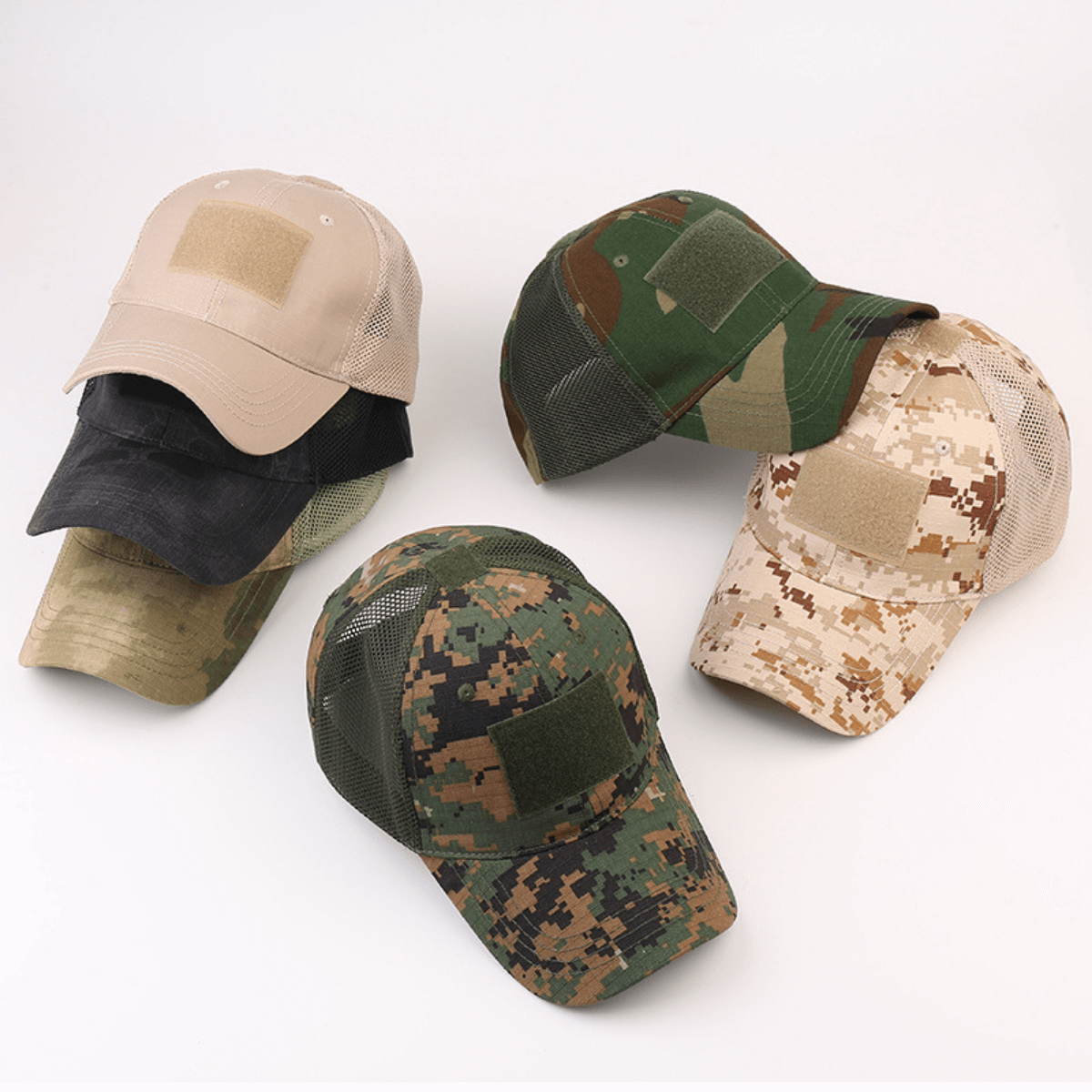 Tactical-Style Patch Hat with Adjustable Strap