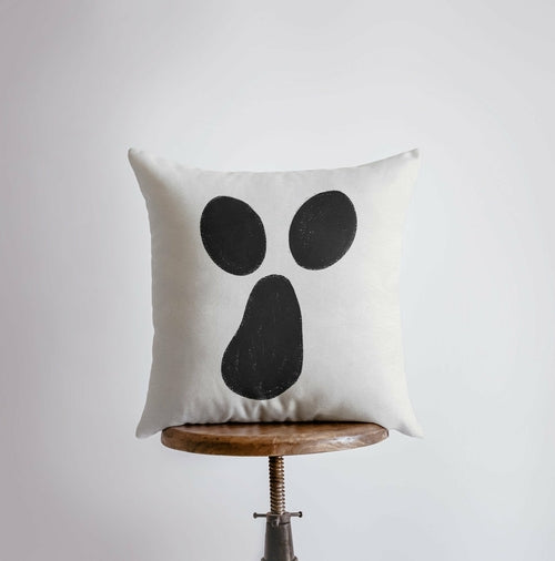 MINI Ghost on White Pillow Cover