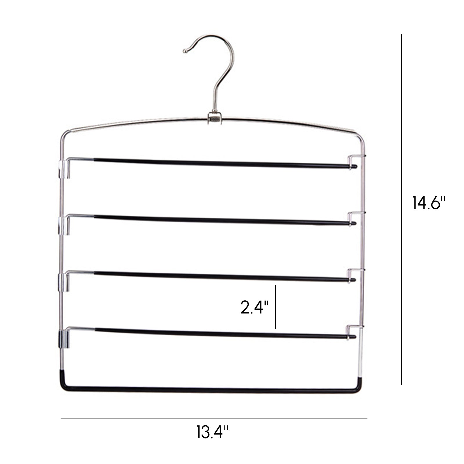 2PCS 5in1 Pants Clothes Hook Space Saving Hanger Drying Rack Hanger