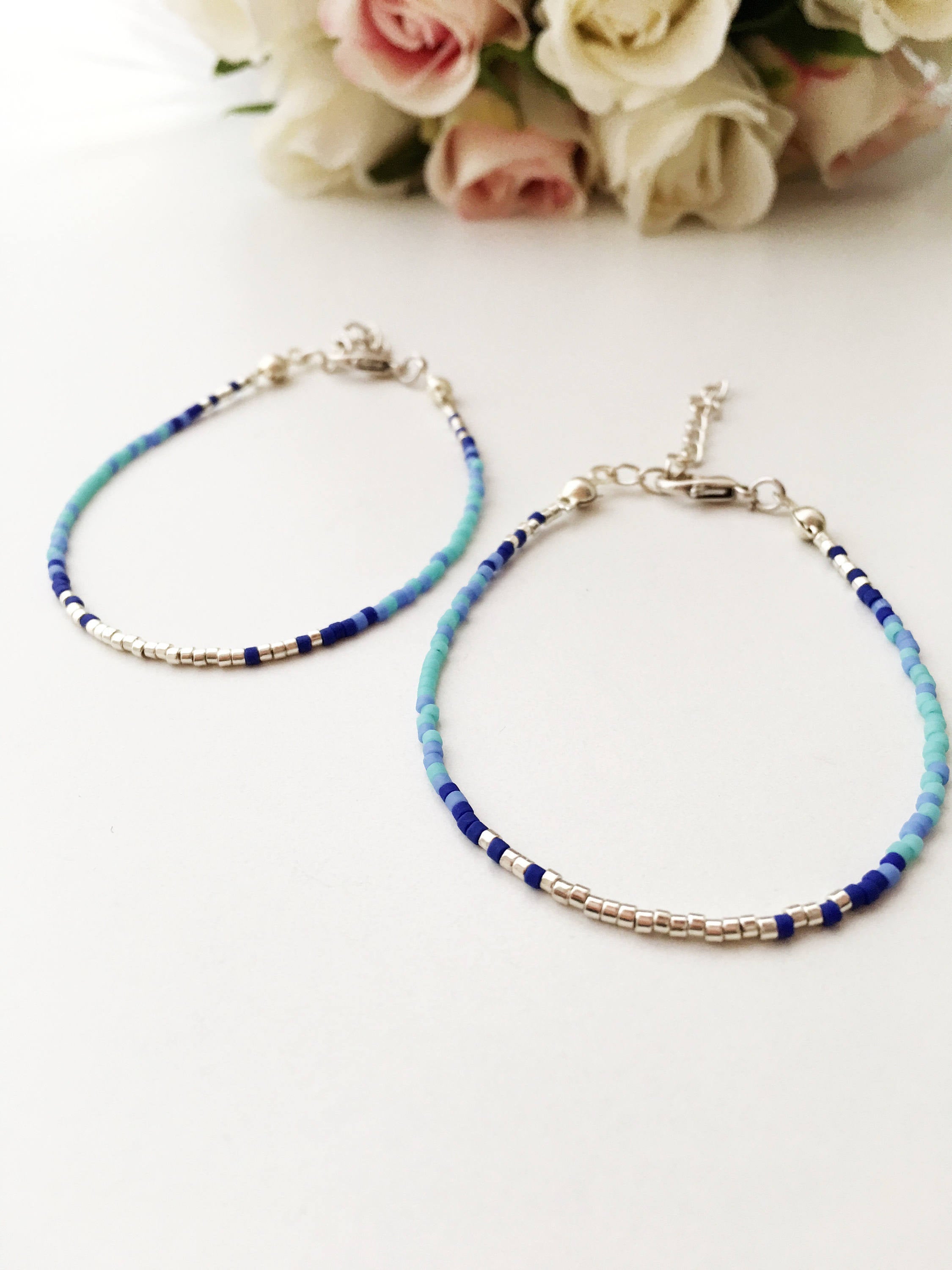 Evil Eye Bracelet, Silver Bracelet Set, Bangle Bracelet