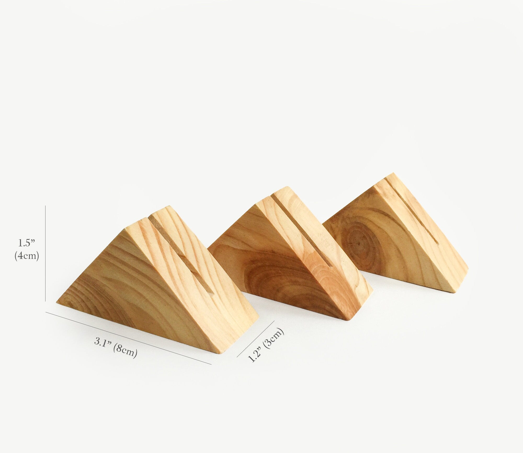 Triangle Wood Card Holder