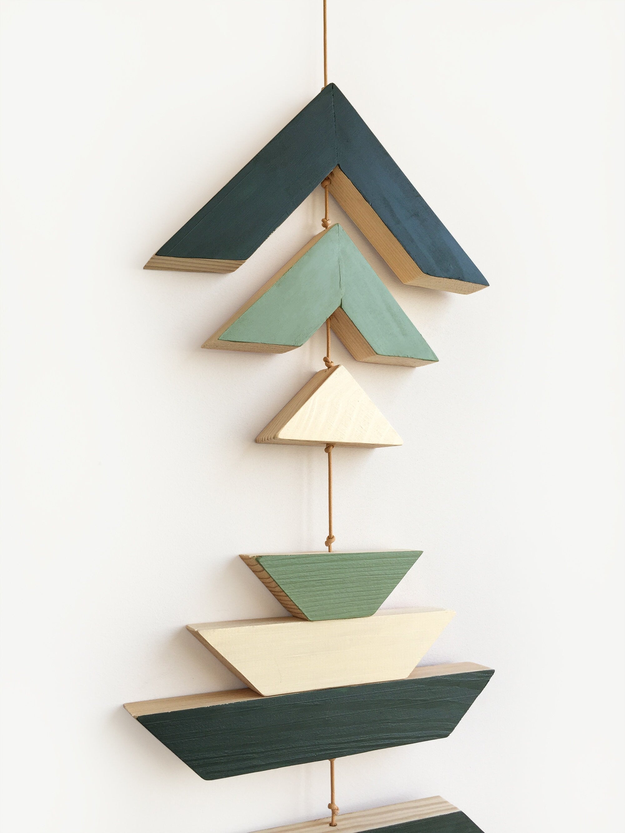 Green Wood Wall Hanging