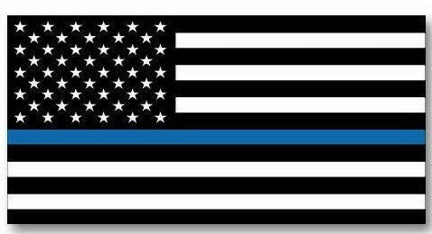 Thin Blue Line Blue Lives Matter Flag Sticker Officer Law Vinyl Decal