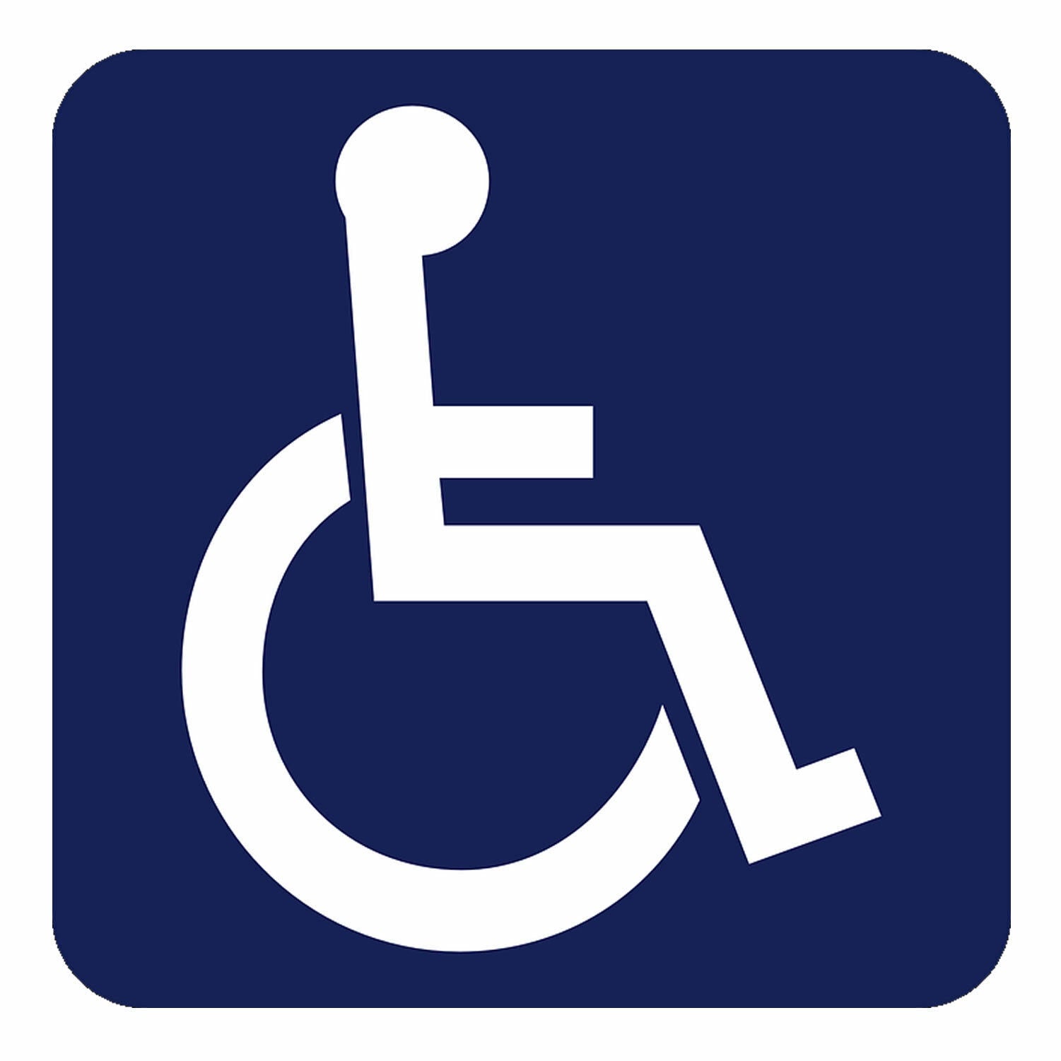 Handicap Logo Parking Signs Table Sticker Decal Symbol