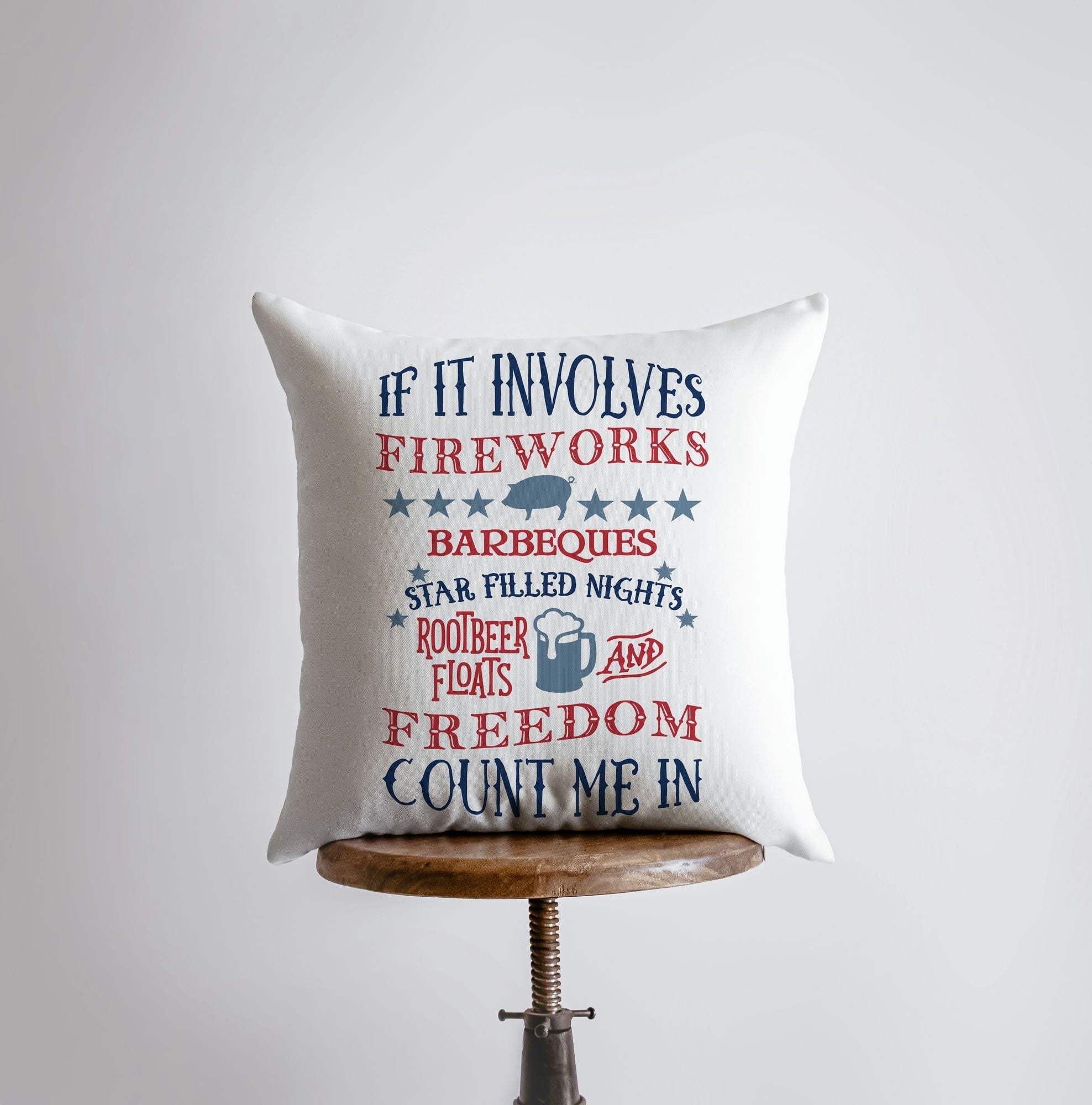 Fourth of July | Pillow Cover | Memorial Gift | Throw Pillow | Home