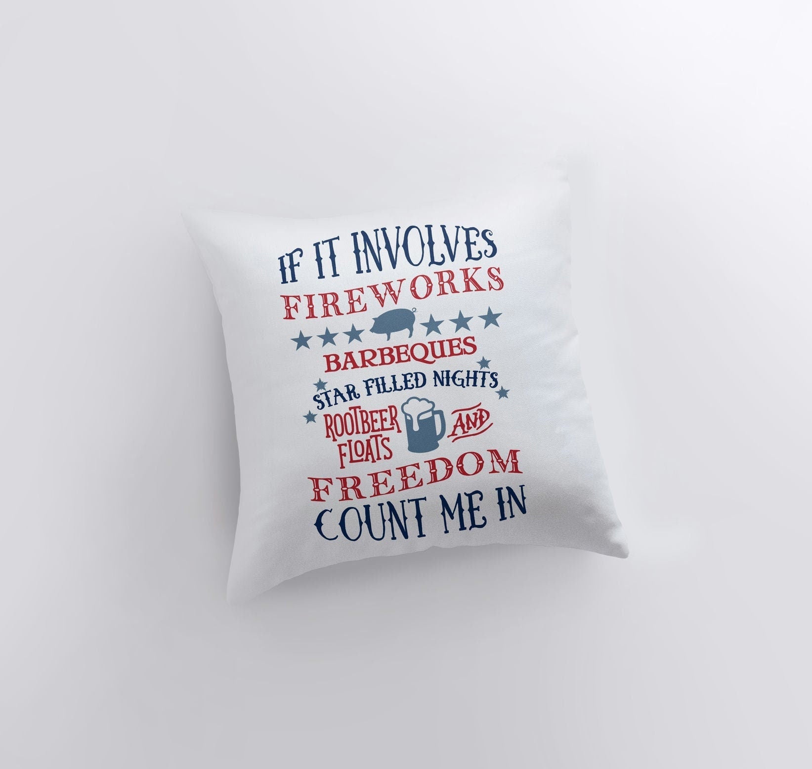 Fourth of July | Pillow Cover | Memorial Gift | Throw Pillow | Home