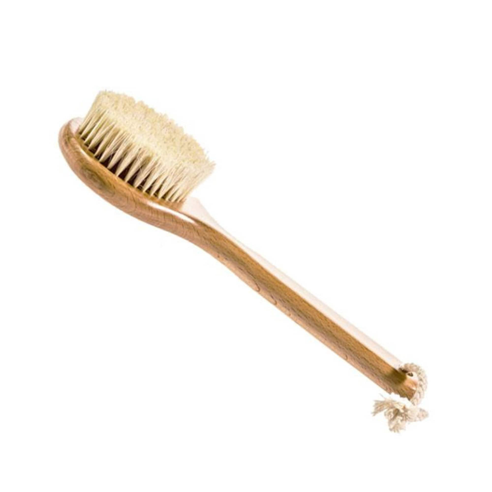 Natural bristle body brush, vegan body brush, dry body brush, sisal