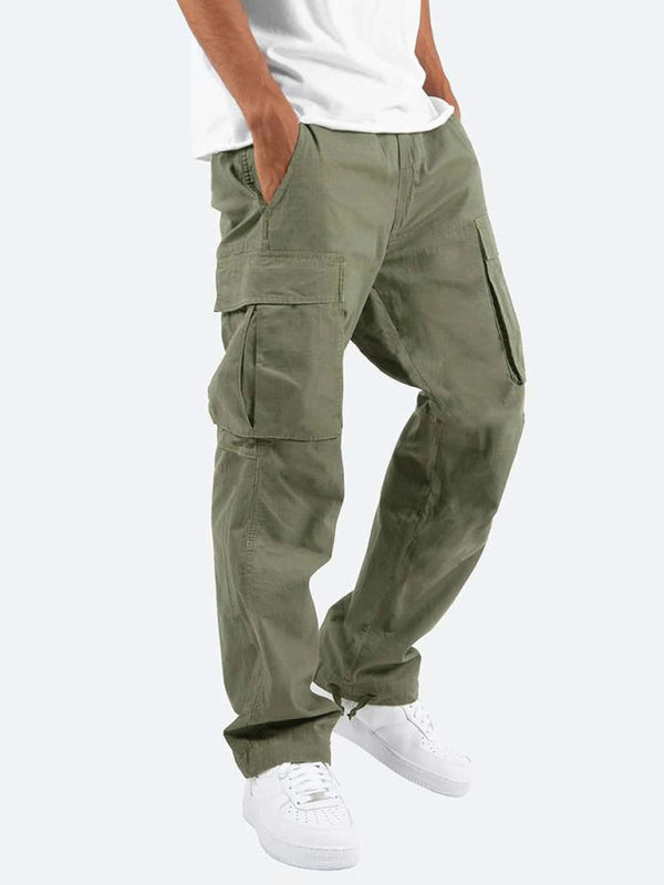 Men's Solid Color Relaxed Cargo Pants