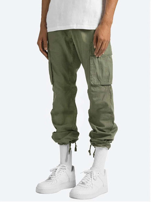 Men's Solid Color Relaxed Cargo Pants