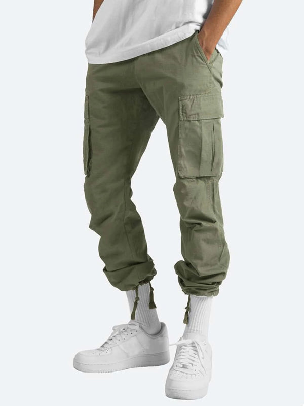 Men's Solid Color Relaxed Cargo Pants