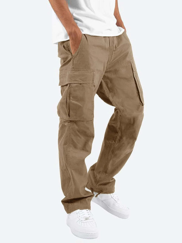 Men's Solid Color Relaxed Cargo Pants