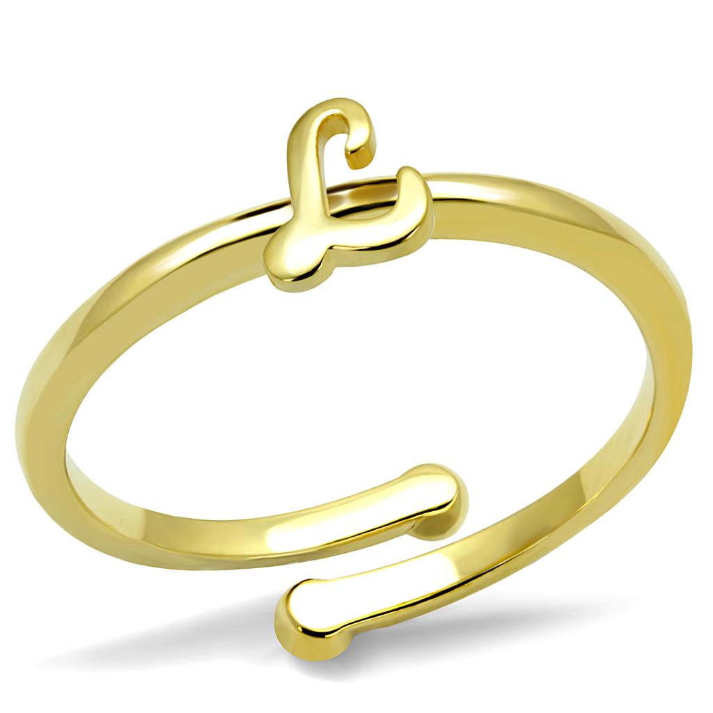 LO3998 - Flash Gold Brass Ring with No Stone