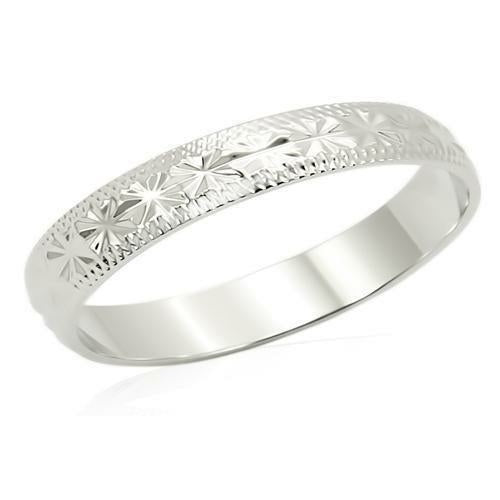 LO998 - Imitation Rhodium Brass Ring with No Stone