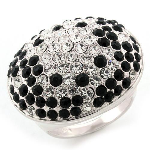 LOAS1160 - High-Polished 925 Sterling Silver Ring with Top Grade