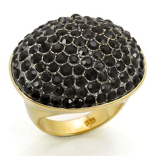 LOS300 Gold+Ruthenium 925 Sterling Silver Ring