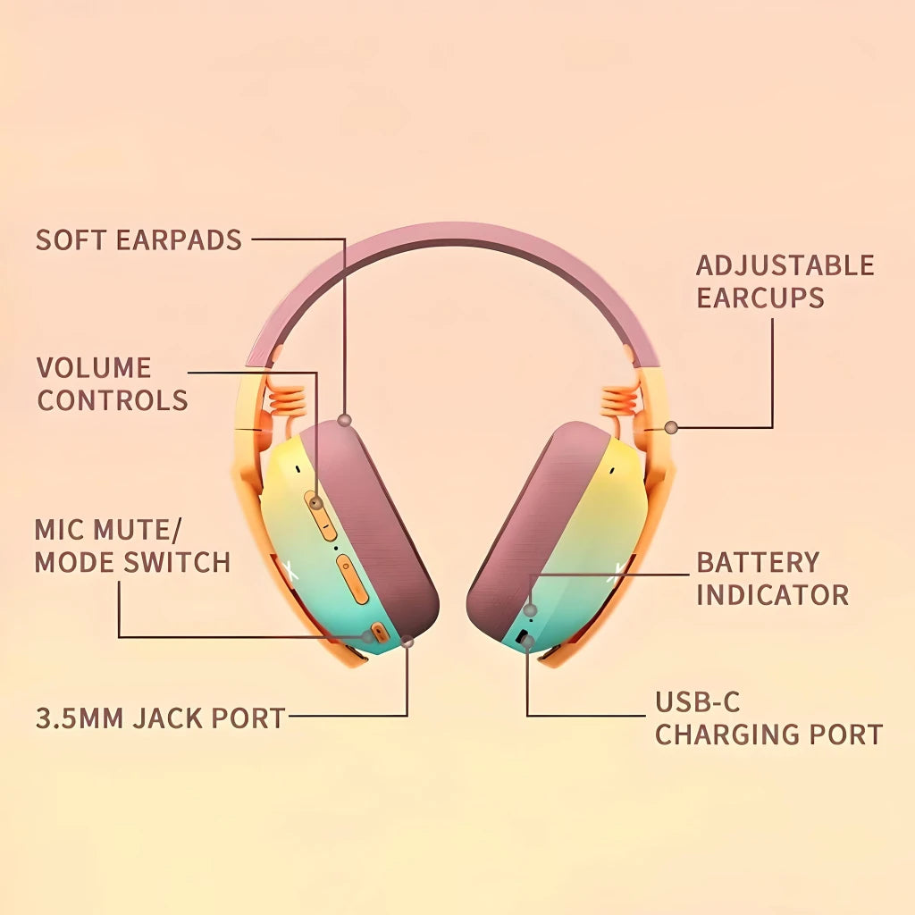 Wireless Bluetooth Gaming Headset with 3-Mode Connection