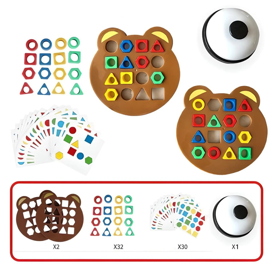 Montessori Matching Puzzle Board Game for Kids