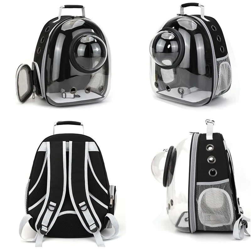 Luxury Cat Space Capsule Transparent Backpack