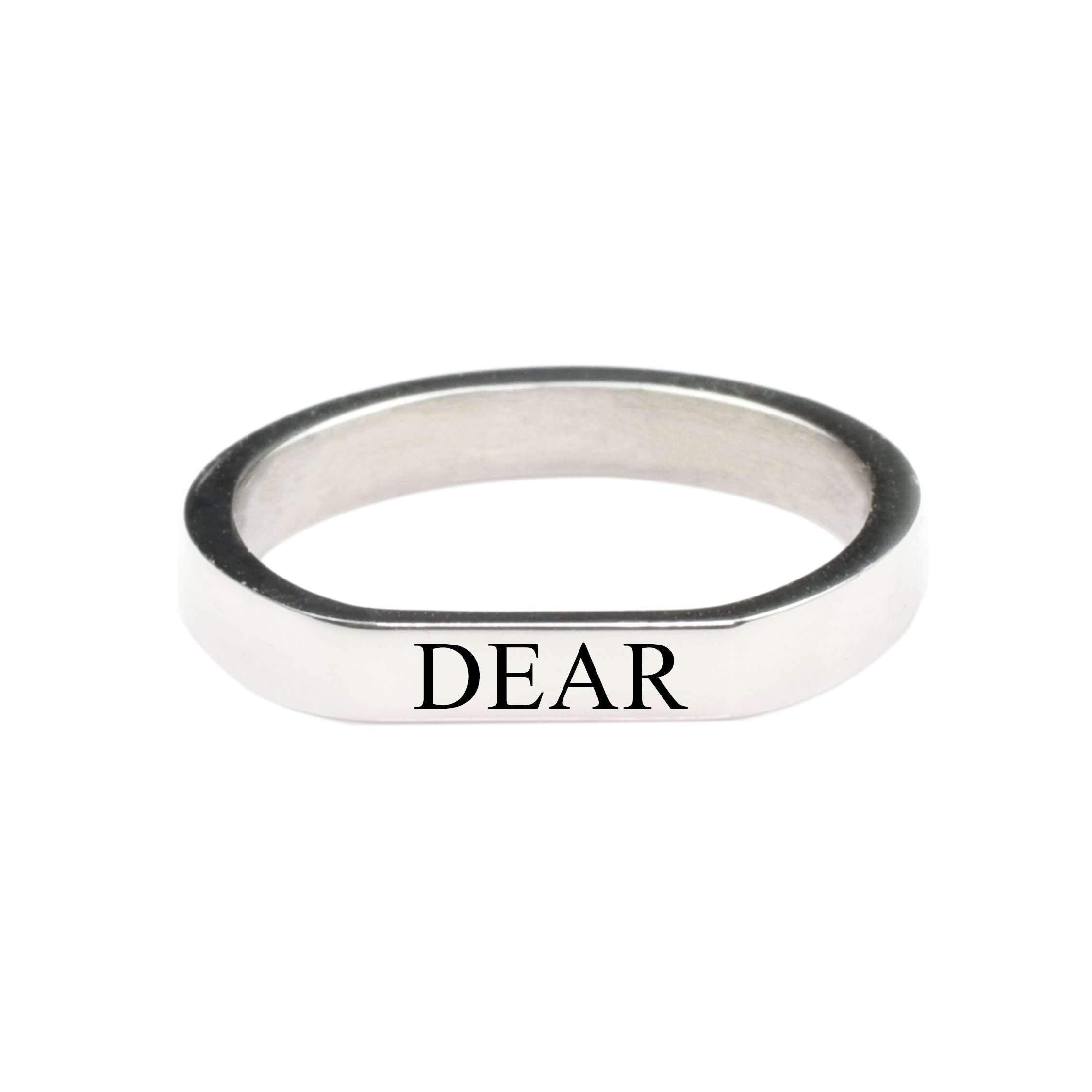 Dear Comfort Fit Flat Ring