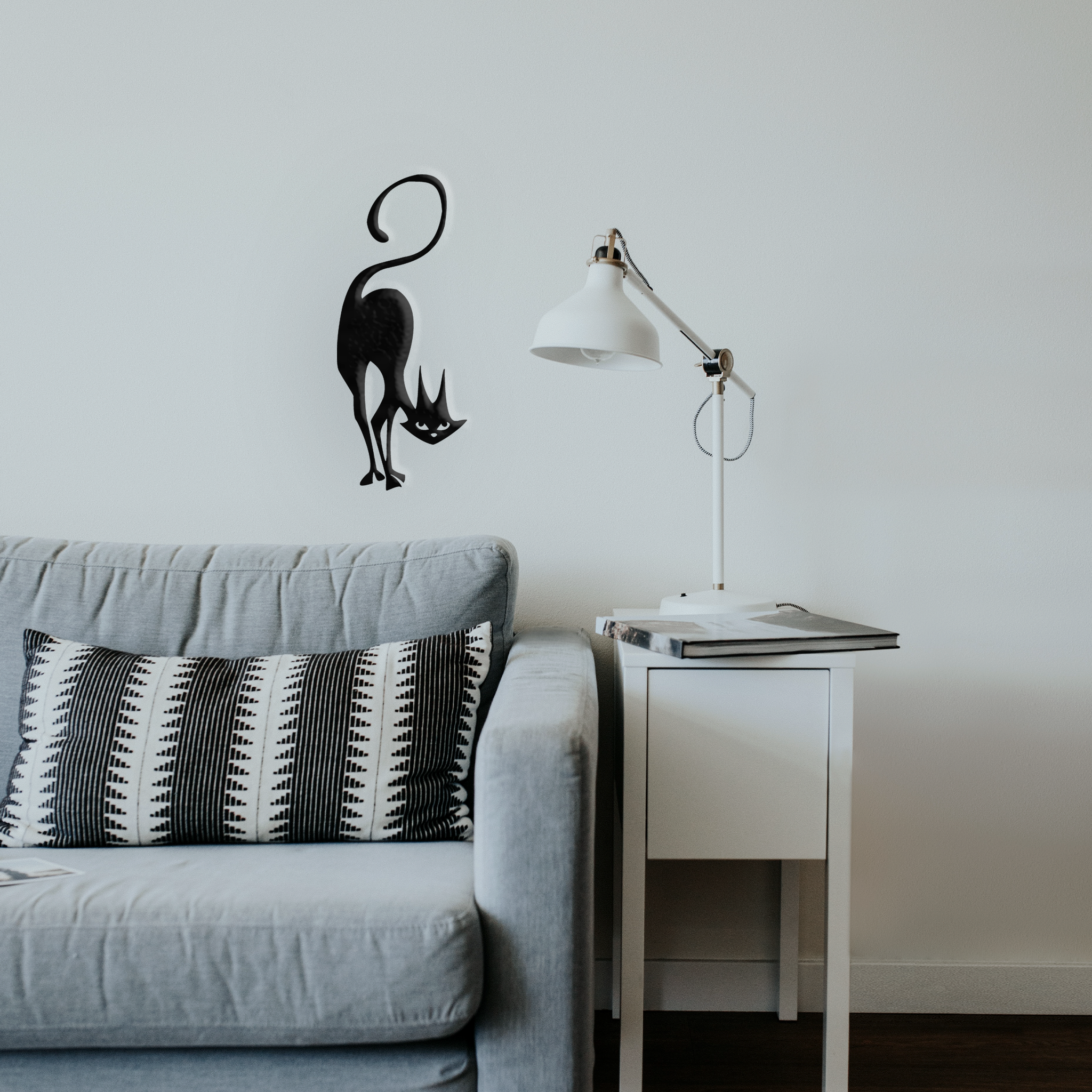 Mischievous Cat - Metal Wall Art