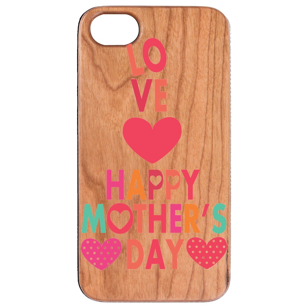 Mothers Day 4 - Personalized Real Wood Protective Case for iPhone /