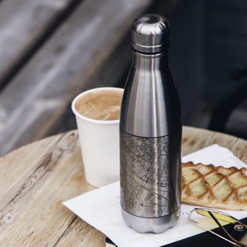 New York - New York Map Insulated Bottle