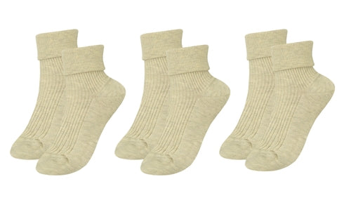 tittimitti®100% Organic Combed Cotton Luxury Women's Socks 3-Pack.