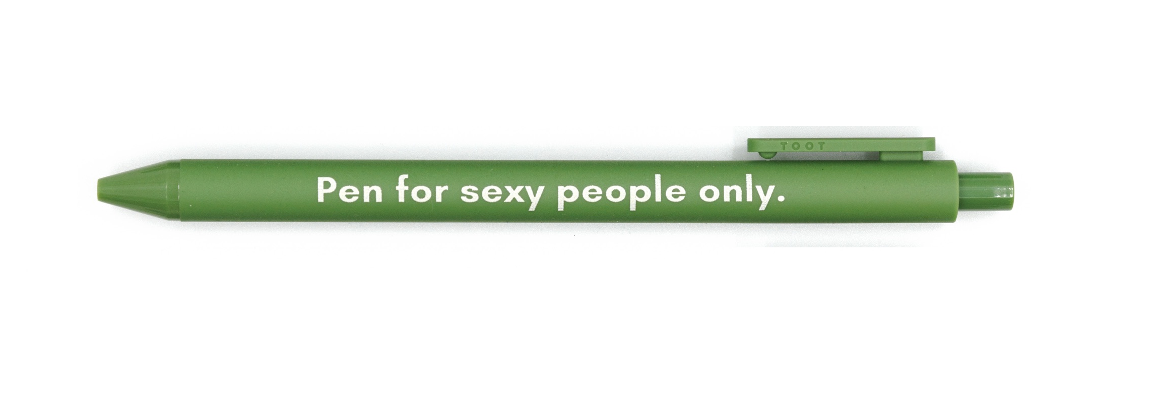 Pen For Sexy People Only Pen 🌹 | Gel Click Pen in Olive Green