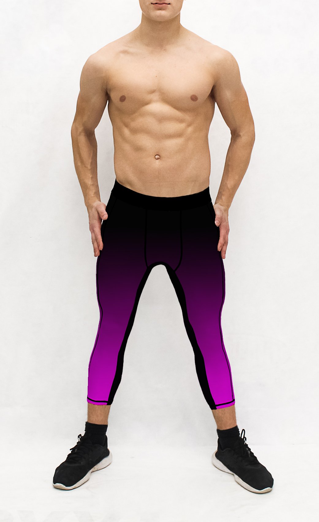 Black Pink Men's Pocket Tights