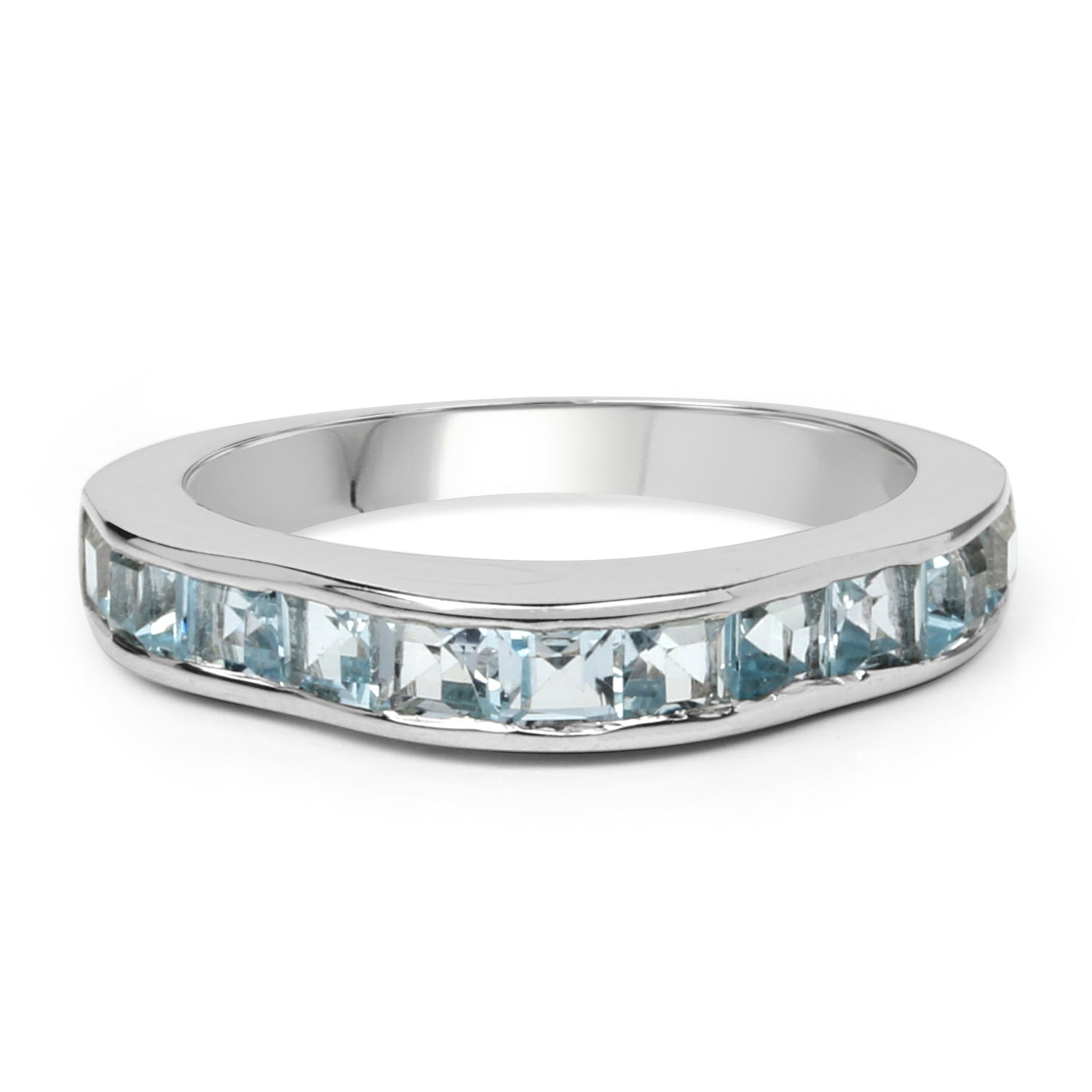 2.25 Carat Genuine Blue Topaz .925 Sterling Silver Ring