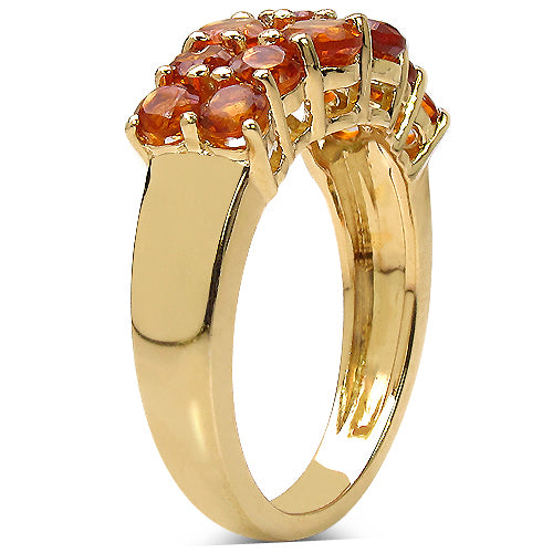 14K Yellow Gold Plated 1.85 Carat Genuine Citrine .925 Sterling Silver