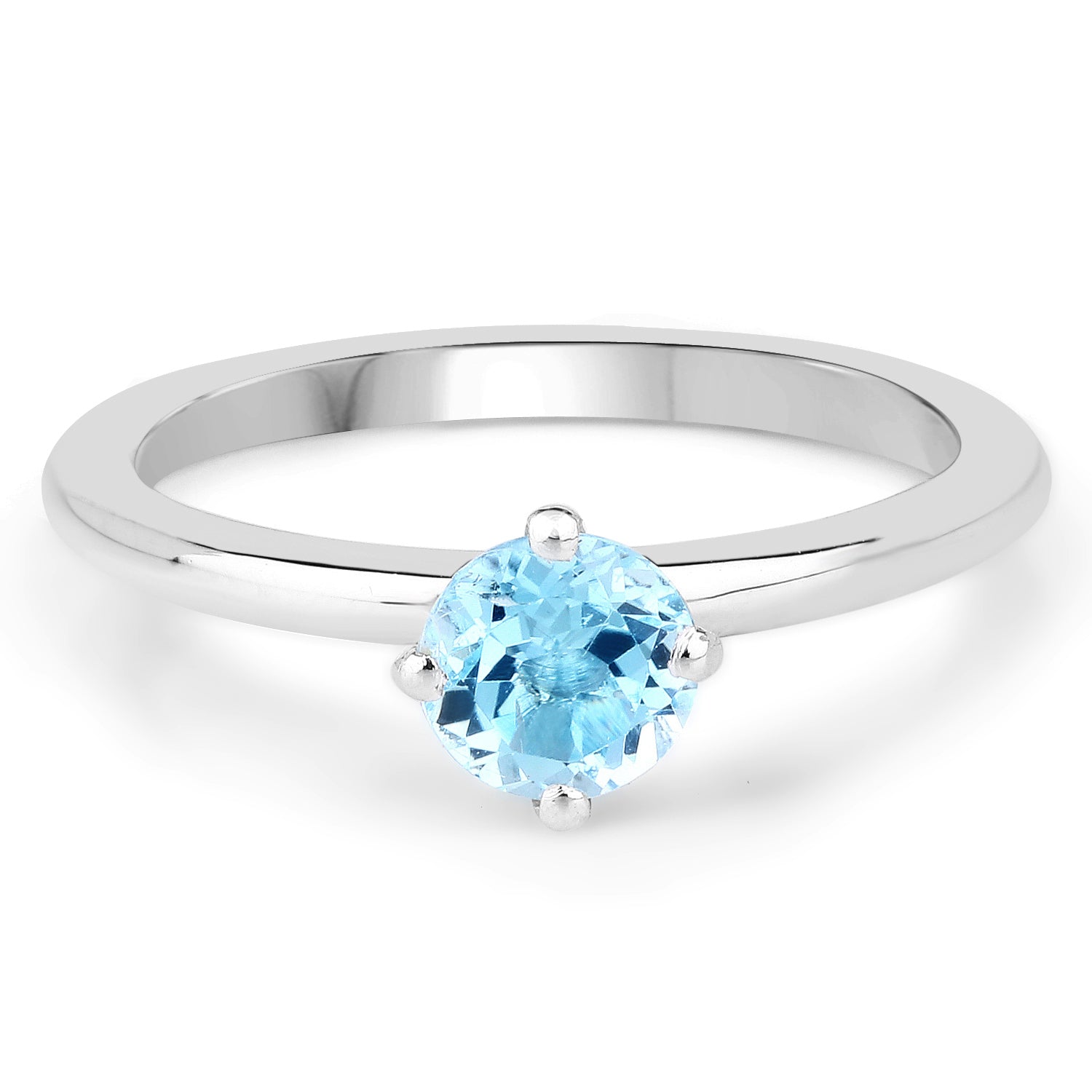 1.05 Carat Genuine Blue Topaz .925 Sterling Silver Ring